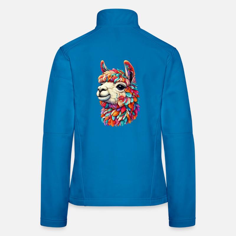 Alpaka - Frauen Softshelljacke - Lichtblau