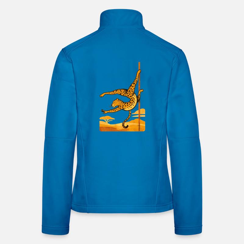Pole Dance Leopardin Poledancerin Geschenk Frauen Softshelljacke