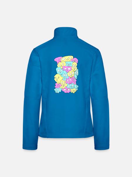 Skulls (CMYK light) - Frauen Softshelljacke - Lichtblau