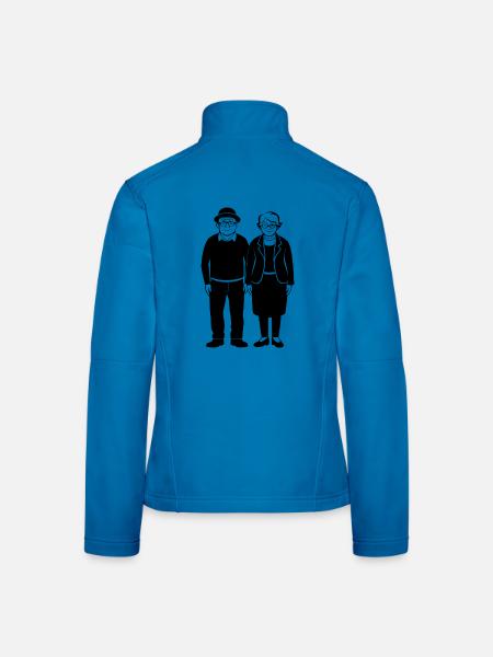 Älteres Ehepaar - Frauen Softshelljacke - Lichtblau - Hinten