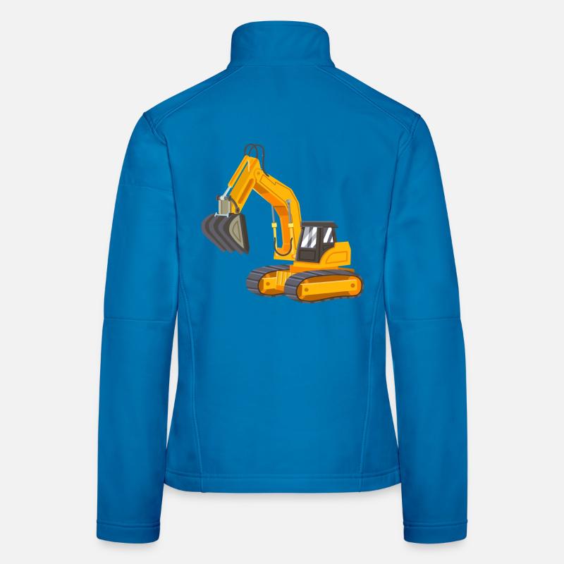 Yellow excavator Women's Softshell Jacket