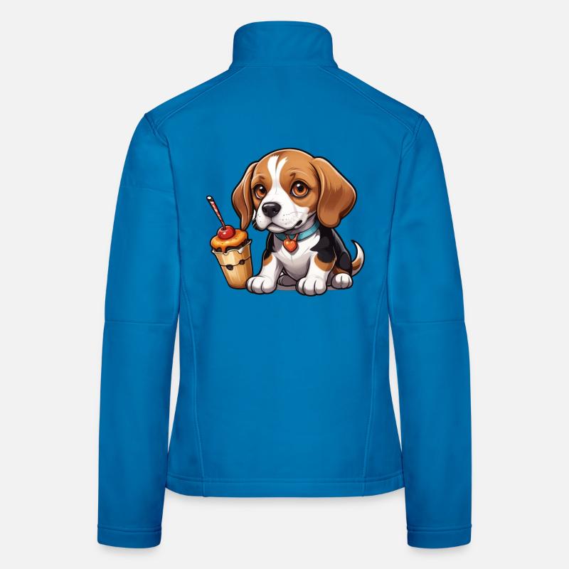 Gâteau Beagle Joy Veste en tissu softshell Femme