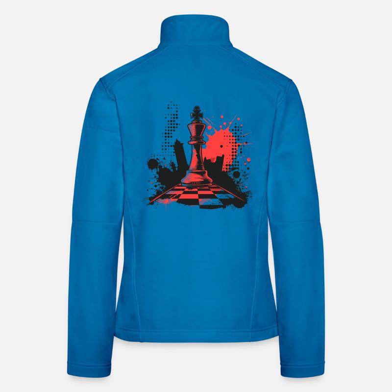 Schachfiguren Graffiti Frauen Softshelljacke