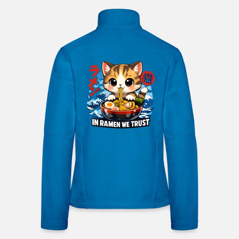 Ramen Katze Frauen Softshelljacke