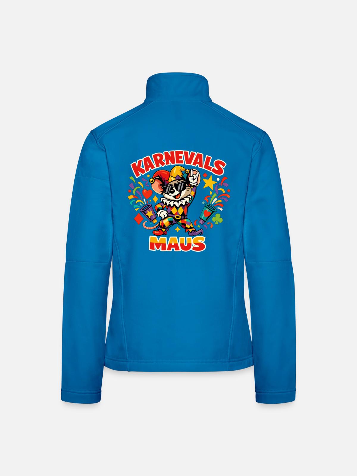 Karnevalsmaus Köln Fasching Lustig - Frauen Softshelljacke - Lichtblau - Hinten