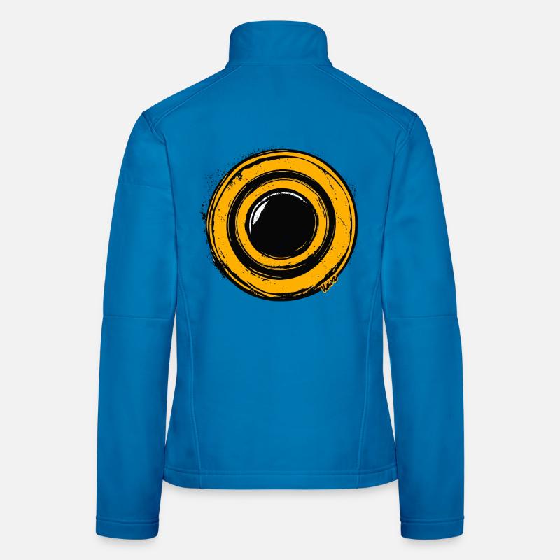Circular Brush Ring Burst Women's Softshell Jacket