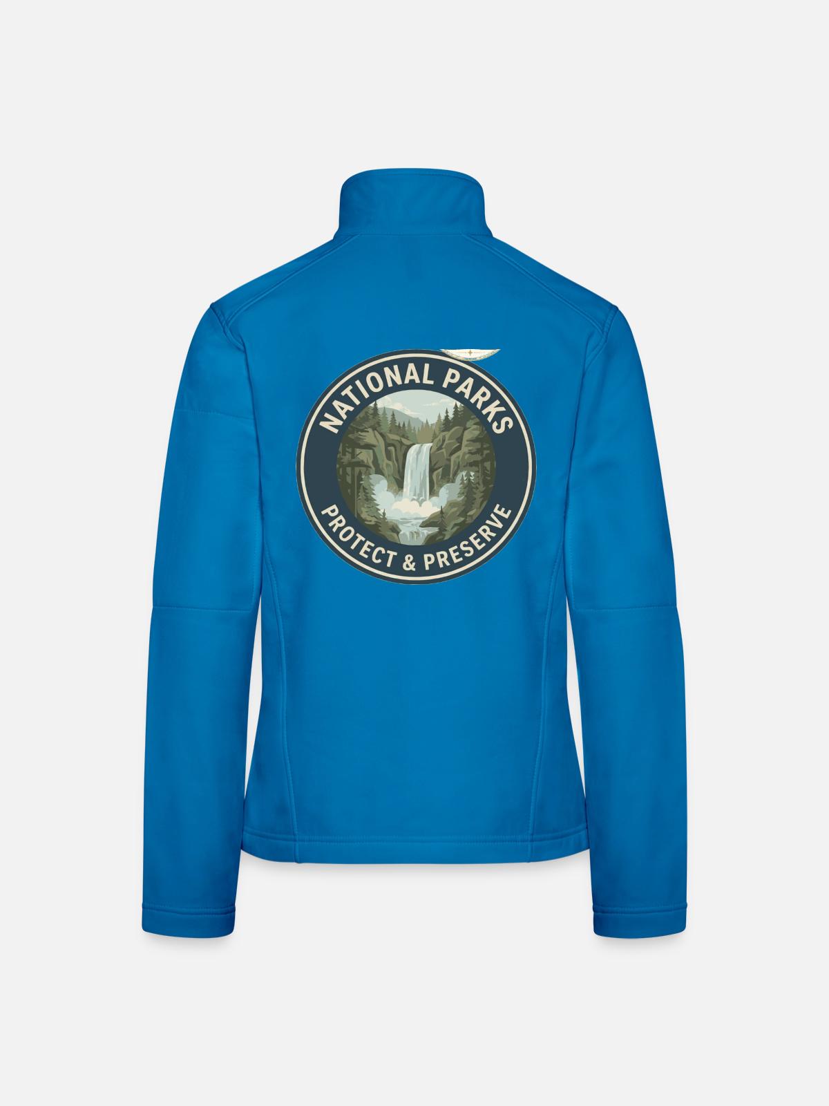 Nationalparks Schutz Logo - Frauen Softshelljacke - Lichtblau - Hinten