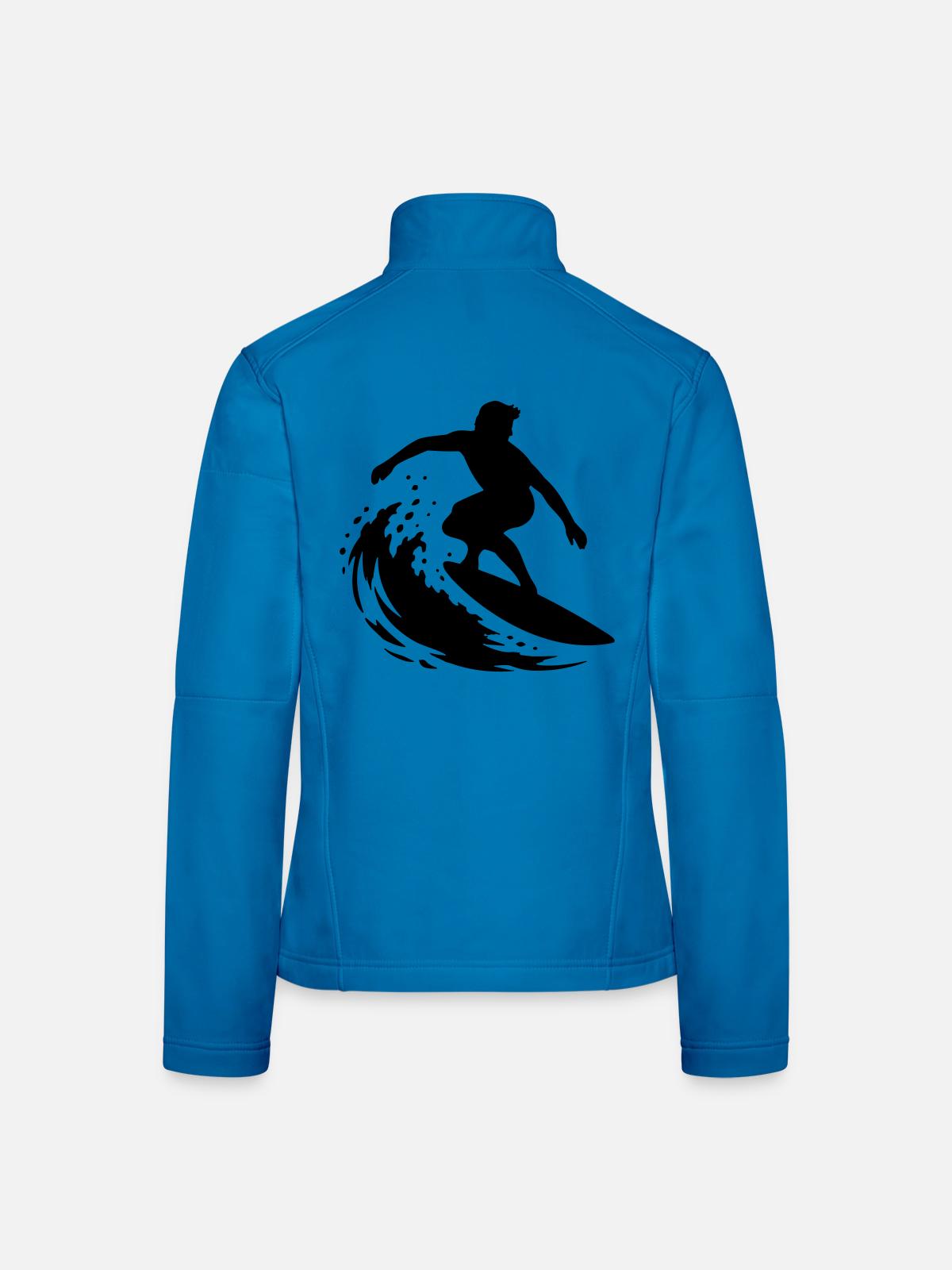 surfer_1 - Frauen Softshelljacke - Lichtblau - Hinten