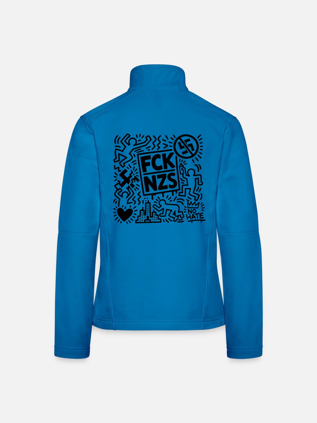 FCK NZS - Frauen Softshelljacke - Lichtblau - Hinten