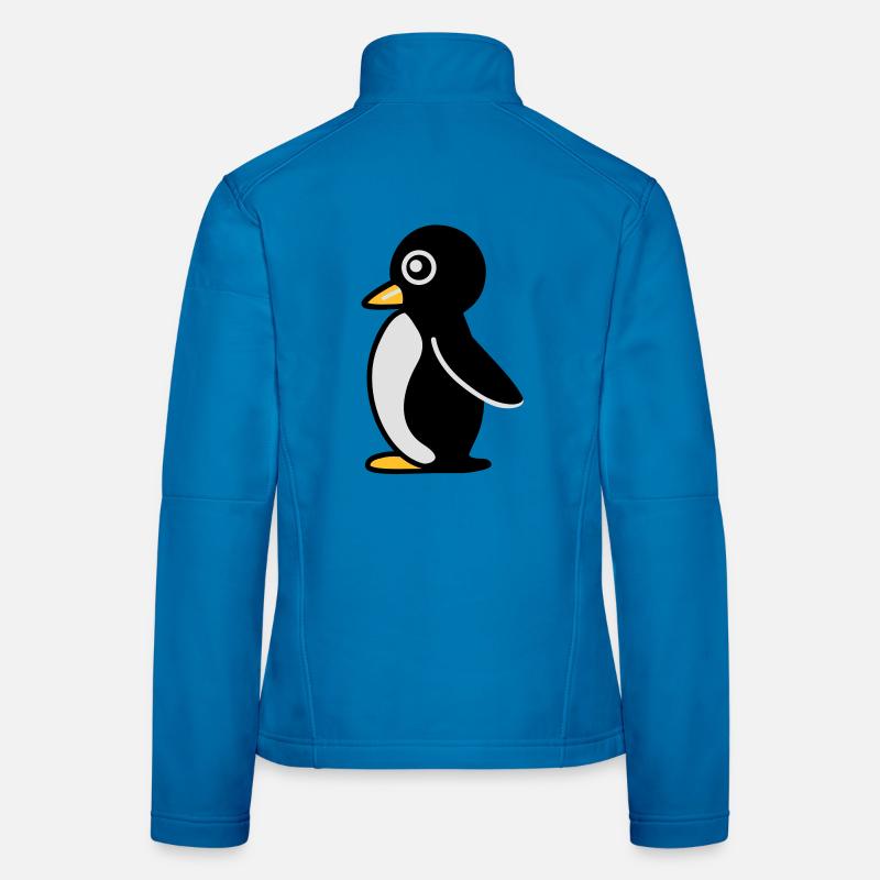 Minimalistischer Pinguin - Frauen Softshelljacke - Lichtblau