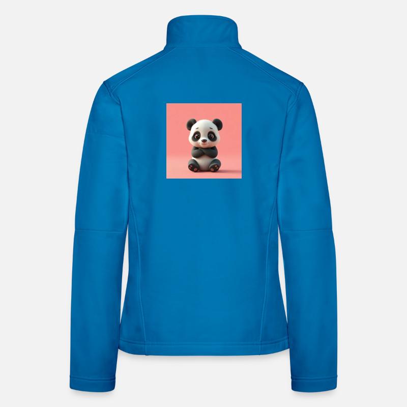 Panda mit Cartoon-Effekt Frauen Softshelljacke