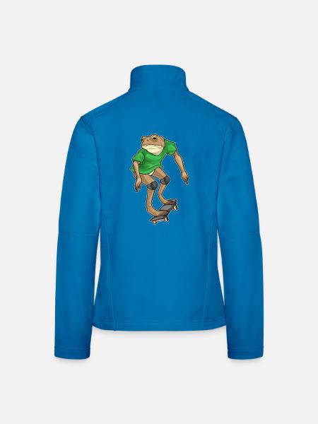 Frog Skater Skateboard - Women's Softshell Jacket - light blue - Back