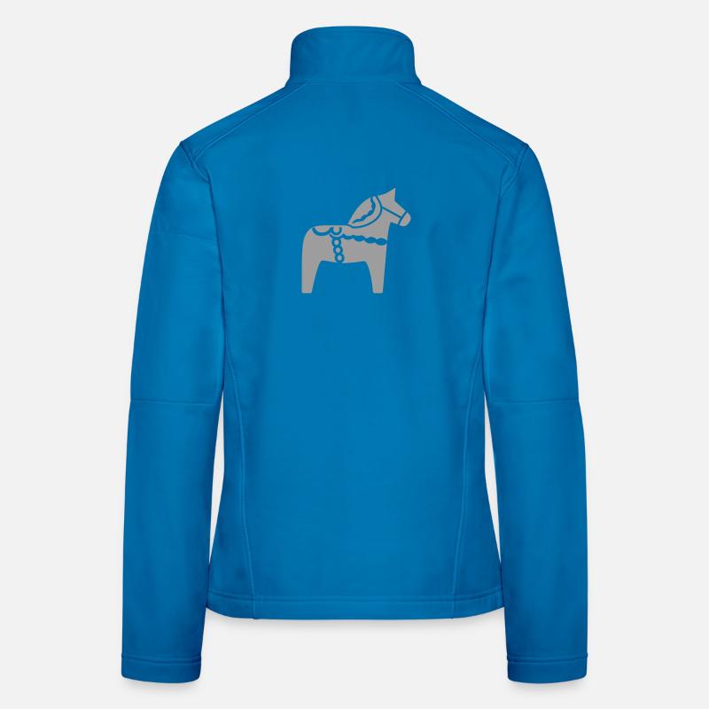 Scandinavian Dala Horse – Folklore Design Women's Softshell Jacket