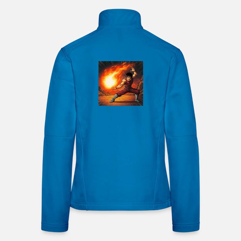 Combattant de boules de feu dans le volcan Veste en tissu softshell Femme
