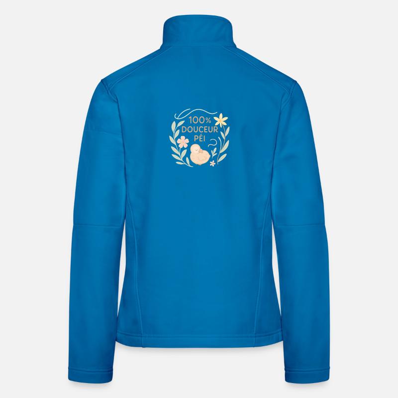 " 100% douceur péï " bébé et accessoires - Veste en tissu softshell Femme - bleu clair