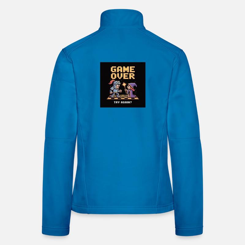 Game Over Pixel Duel Design - Women's Softshell Jacket - light blue