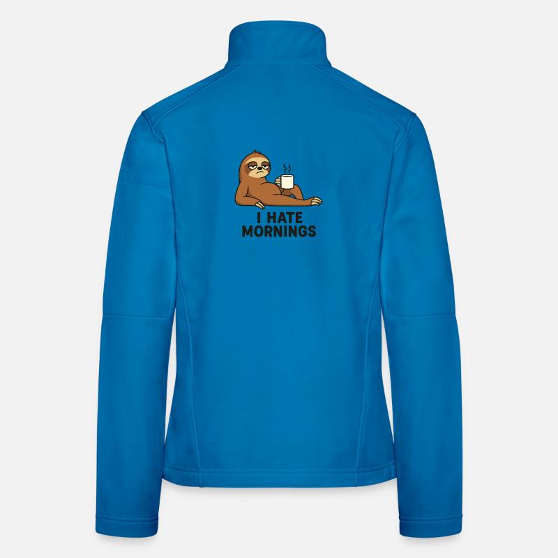 Sloth with coffee cup Women's Softshell Jacket
