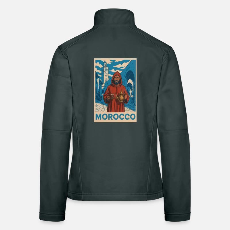 Traditional Morocco motif with tea lore Women's Softshell Jacket