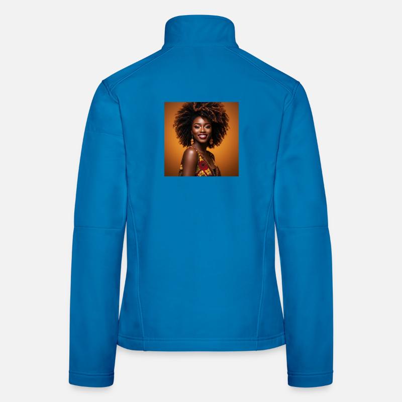 Femme Afro Colorée Joyeuse Veste en tissu softshell Femme