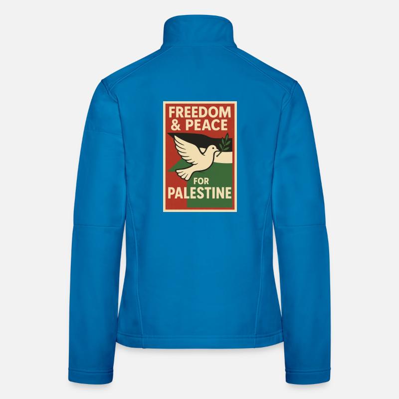 Taube des Friedens Palästina Poster Frauen Softshelljacke
