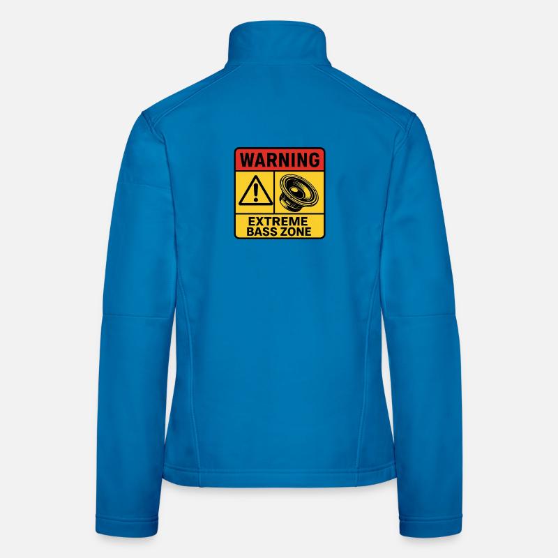 Avertissement de zone de basses extrêmes Veste en tissu softshell Femme
