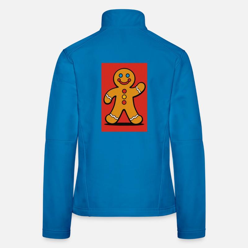Happy Gingerbread Man Women's Softshell Jacket