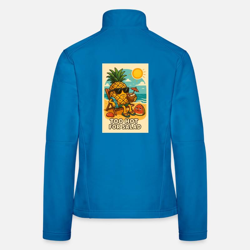 Ananas mit Sonnenbrille am Strand - Frauen Softshelljacke - Lichtblau