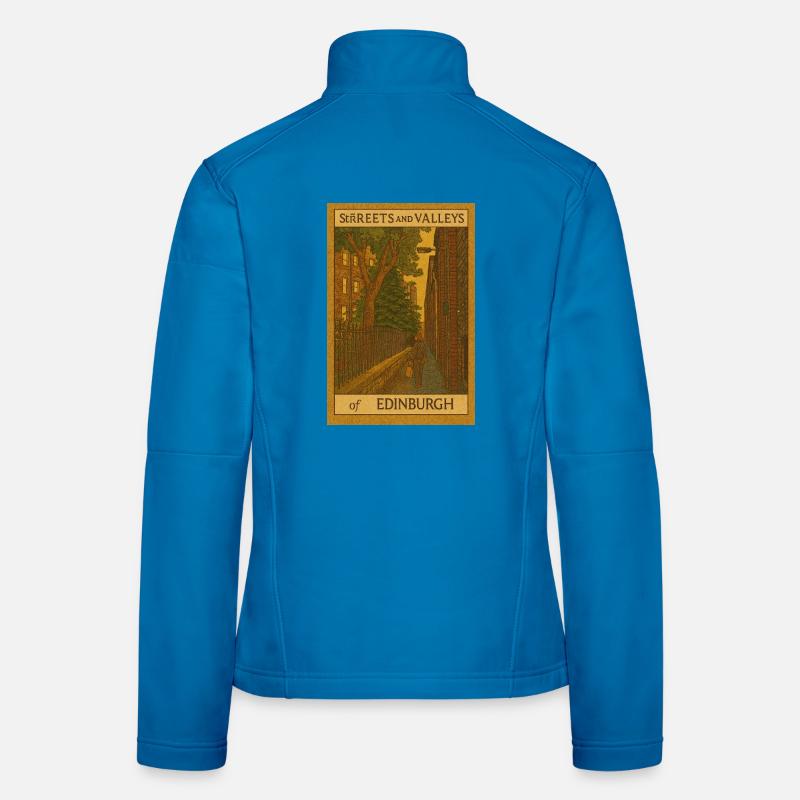 Edinburgh Streets and Valleys Illustration Women's Softshell Jacket
