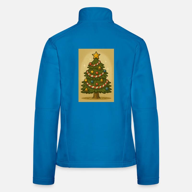 Christmas tree with sugar string and bells Women's Softshell Jacket