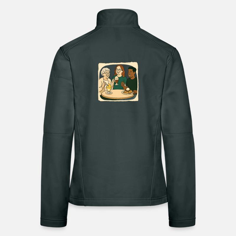 Oma Karin - im Eis Cafe Frauen Softshelljacke