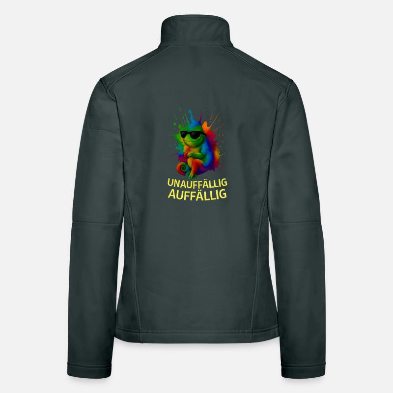 Caméléon arc-en-ciel avec style Veste en tissu softshell Femme