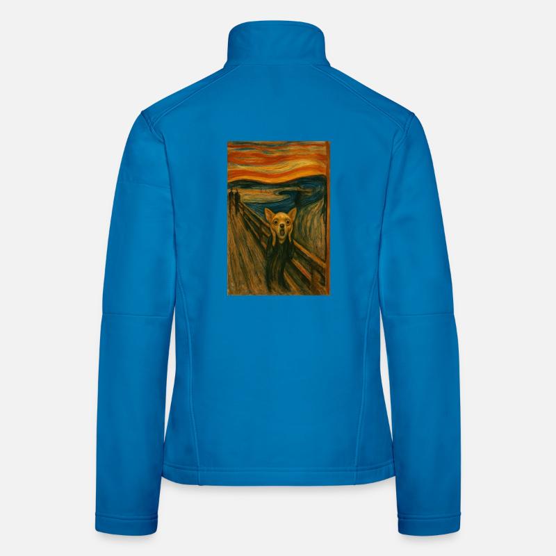Dread dog on the coastal path - Women's Softshell Jacket - light blue