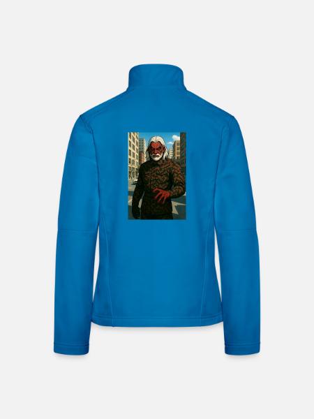 Masque cramoisi dans les rues de la ville - Veste en tissu softshell Femme - bleu clair - Dos