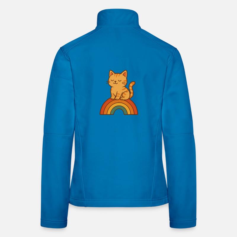 Cat Rainbow Tranquility Women's Softshell Jacket