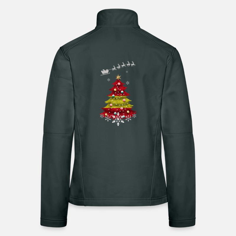 Weihnachtsbaum mit Spanien-Flagge Frauen Softshelljacke