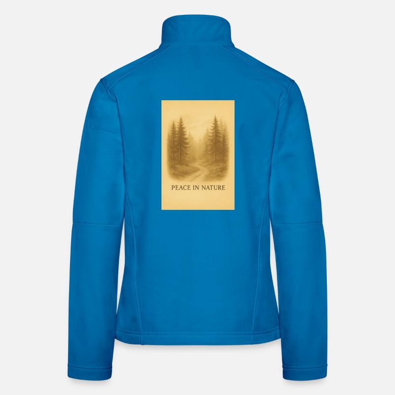 Calme dans le chemin forestier Veste en tissu softshell Femme