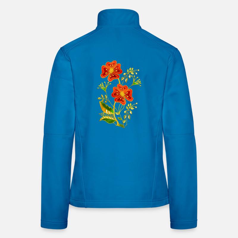 Blumen Frauen Softshelljacke