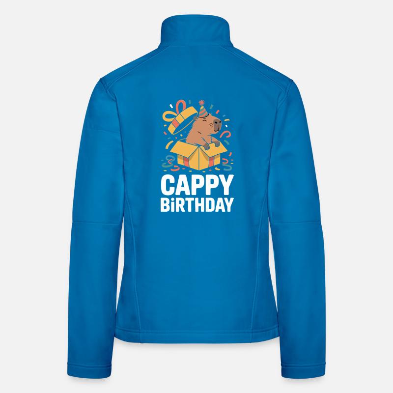 Capybara Birthday Cappy Birthday Funny Capy Women's Softshell Jacket