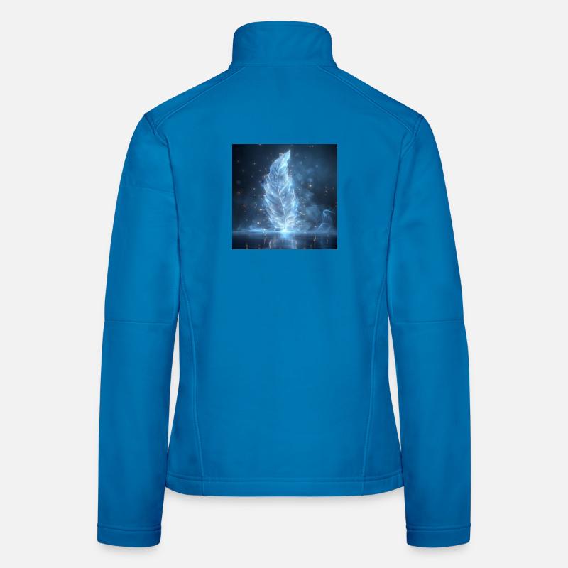 Ätherische Feder leuchtend – Symbol des Lichts Frauen Softshelljacke