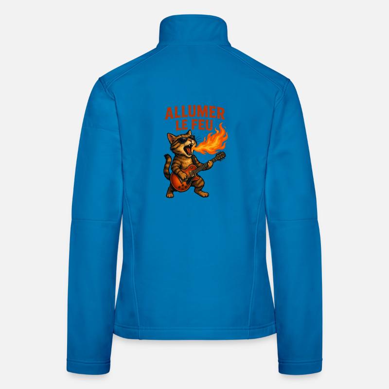 Light the Fire Cat Rock - Women's Softshell Jacket - light blue