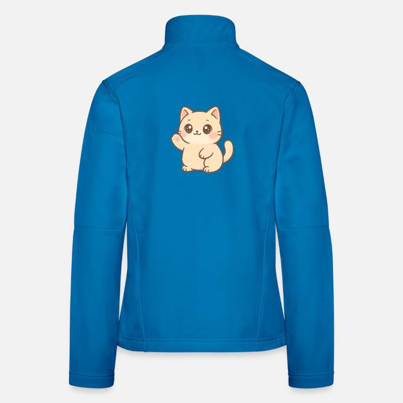 Conception du Wavening de chatons Kawaii Veste en tissu softshell Femme