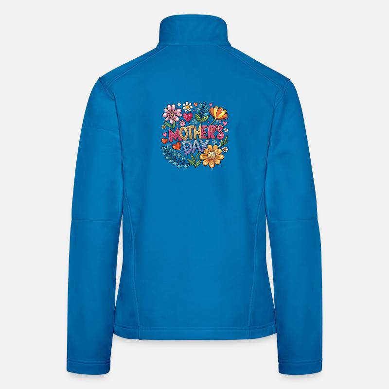Muttertag Blumen Popart - Frauen Softshelljacke - Lichtblau
