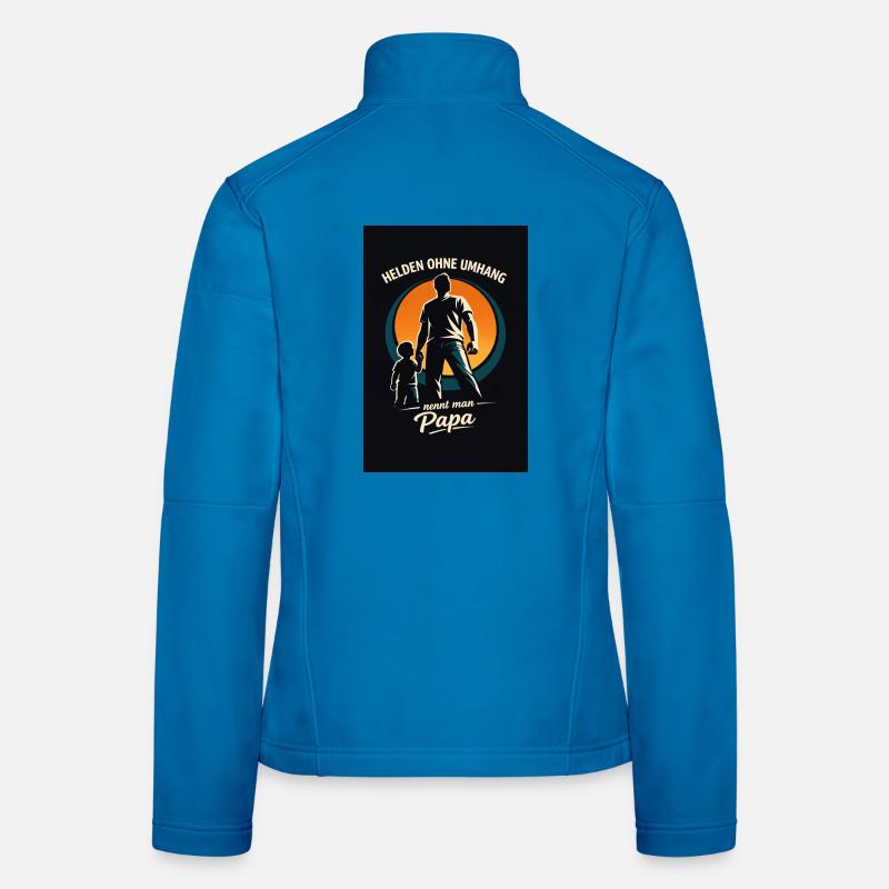 Heroes without a cape: Dad - Women's Softshell Jacket - light blue