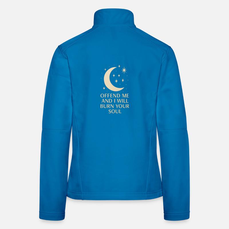 Menace au clair de lune : Brûlez votre âme Veste en tissu softshell Femme