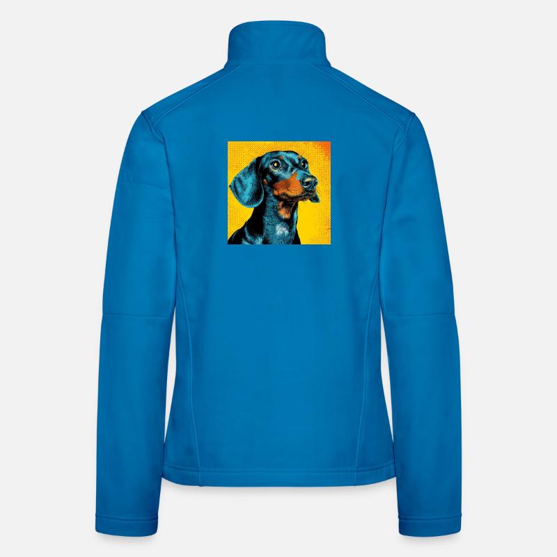 Pop Art Dachshund  Women's Softshell Jacket