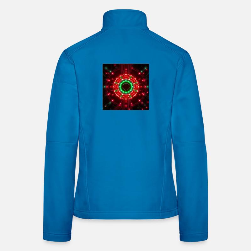 Neon Mandala Tech Zentrum Frauen Softshelljacke