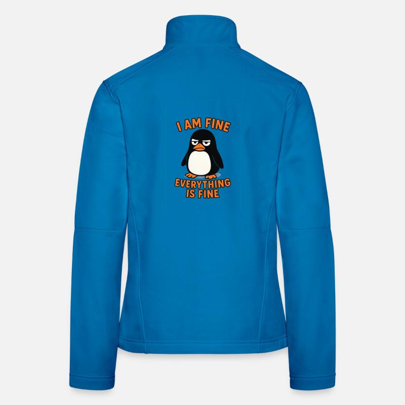 Calm penguin everything is fine Women's Softshell Jacket