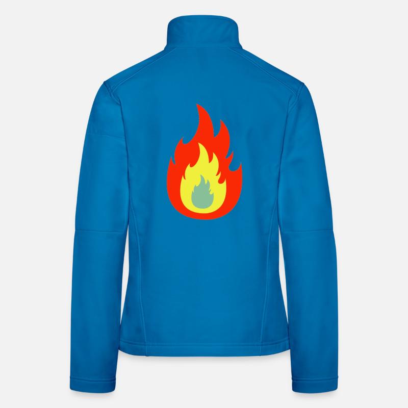 Flamme de feu Veste en tissu softshell Femme