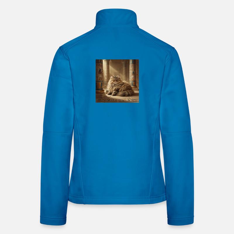 Le Roi Chat dans le Temple d’Égypte Veste en tissu softshell Femme