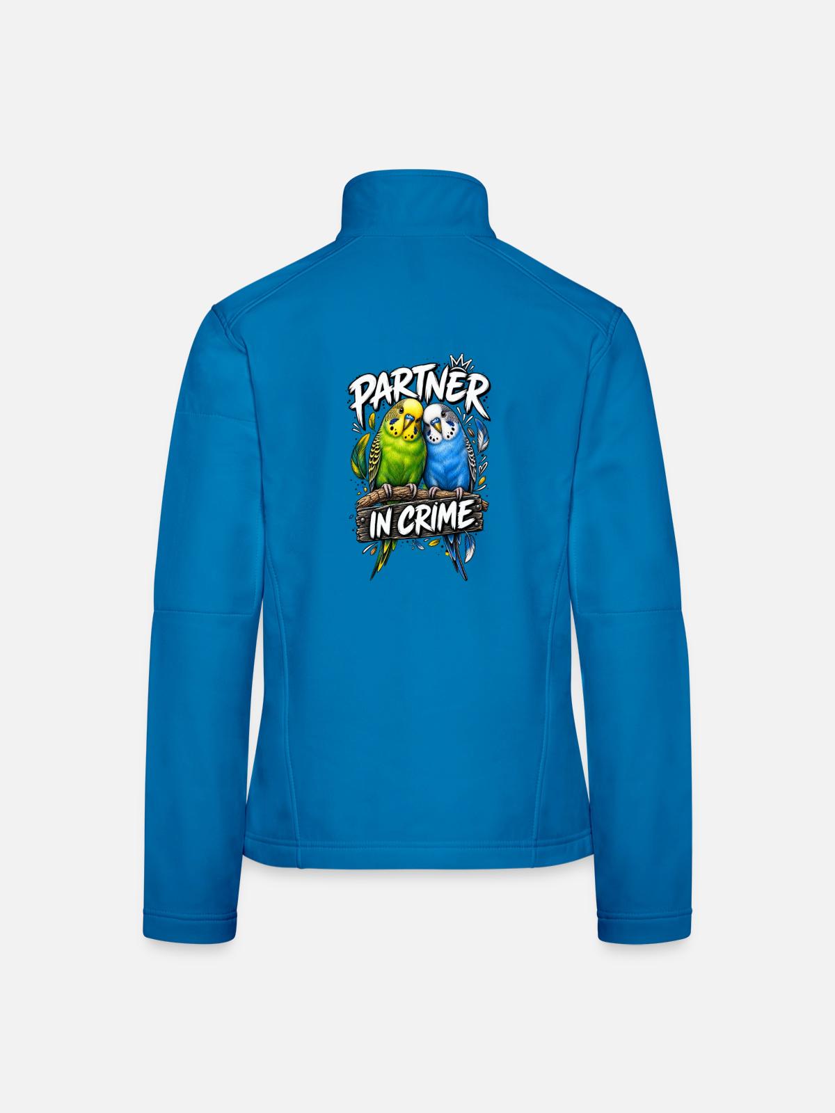 Wellensittiche Partner im Crime - Frauen Softshelljacke - Lichtblau - Hinten